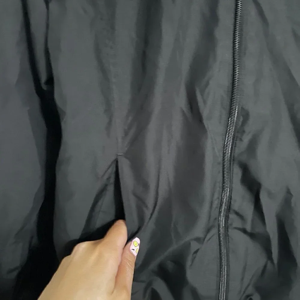 Adidas Womens Black Full Zip 3 Stripe Logo Pockets Full Zip Track Jacket Small - Picture 4 of 6